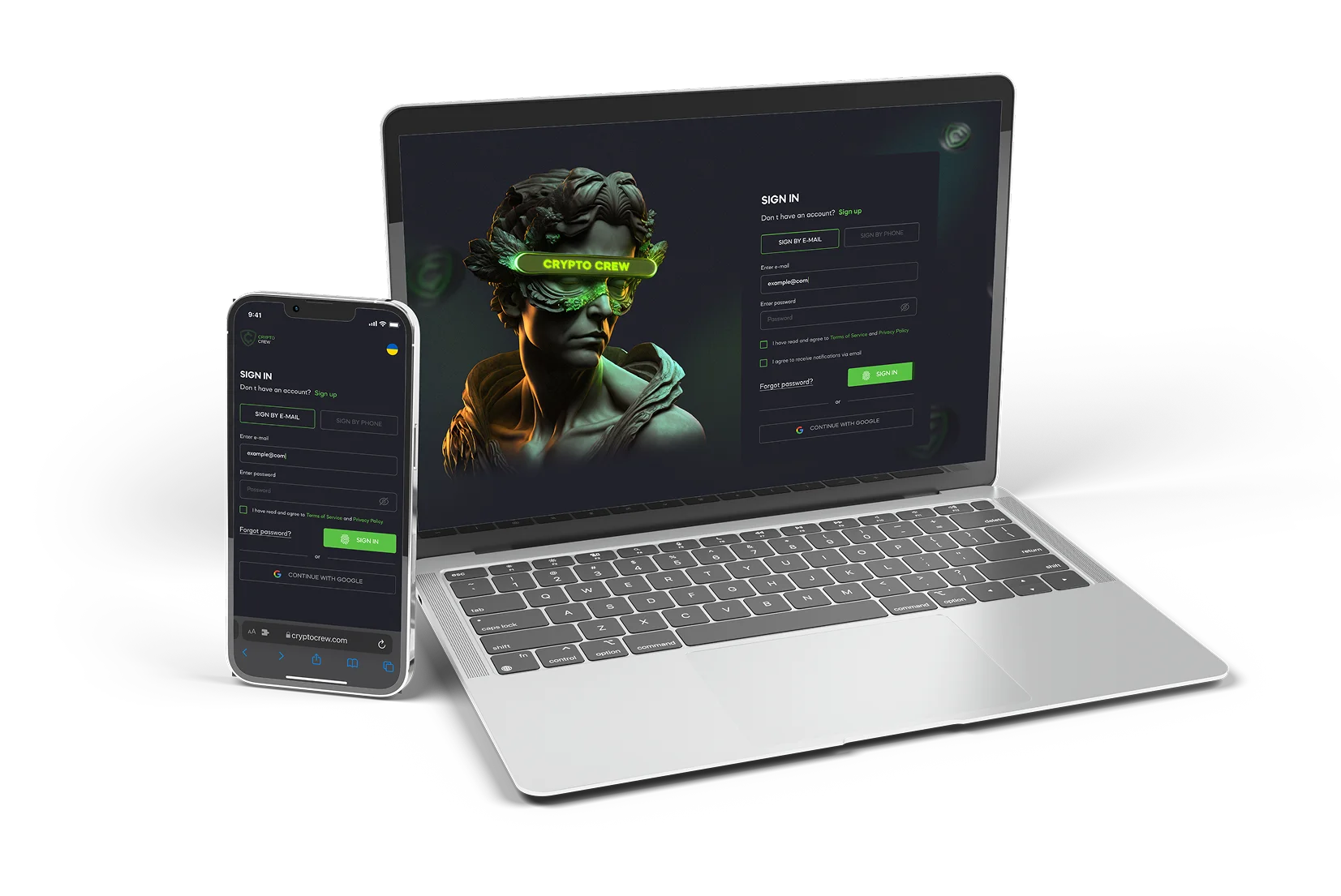 MacBook Pro and iPhone 13